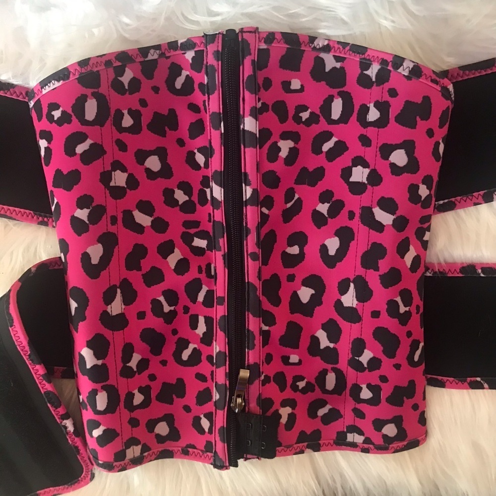 Dazzle Dolls Leopard Print Waist Trainer – Adjustable Compression Belt - Picture 2 of 5